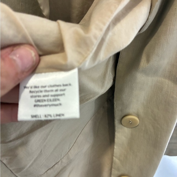 Eileen Fisher Tan Blazer Tailored Suit Jacket - Picture 4 of 5